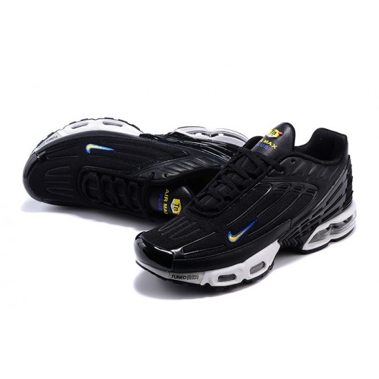 Men Nike Air Max Plus 3 Black White Running Shoes