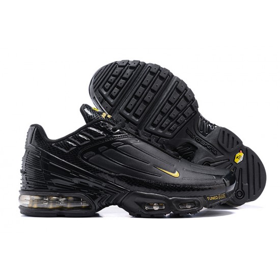 Men Nike Air Max Plus 3 Black Yellow CK6716-010 Running Shoes