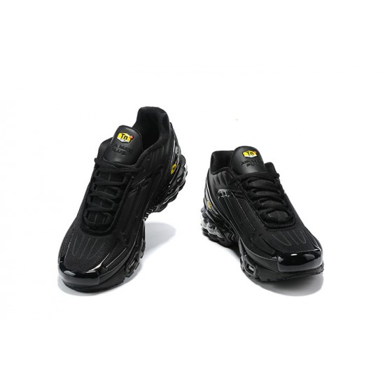 Men Nike Air Max Plus 3 Black Yellow Running Shoes