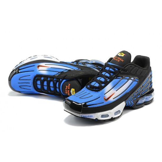 Men Nike Air Max Plus 3 Blue White and Black DR8588-400 Running Shoes