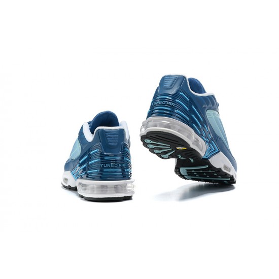 Men Nike Air Max Plus 3 Blue and White Running Shoes