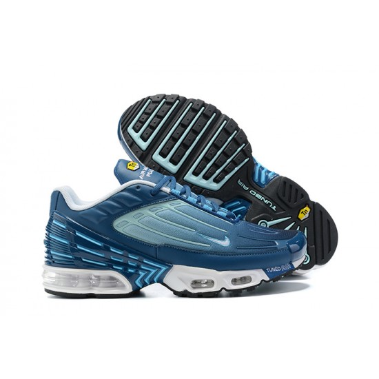 Men Nike Air Max Plus 3 Blue and White Running Shoes