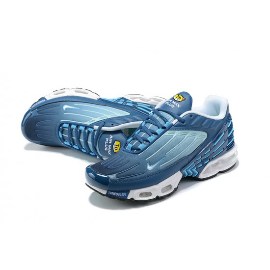 Men Nike Air Max Plus 3 Blue and White Running Shoes