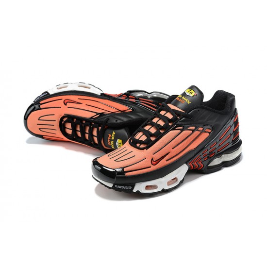 Men Nike Air Max Plus 3 Orange Black CD7005-001 Running Shoes