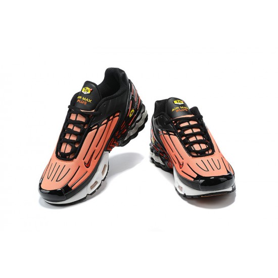 Men Nike Air Max Plus 3 Orange Black CD7005-001 Running Shoes