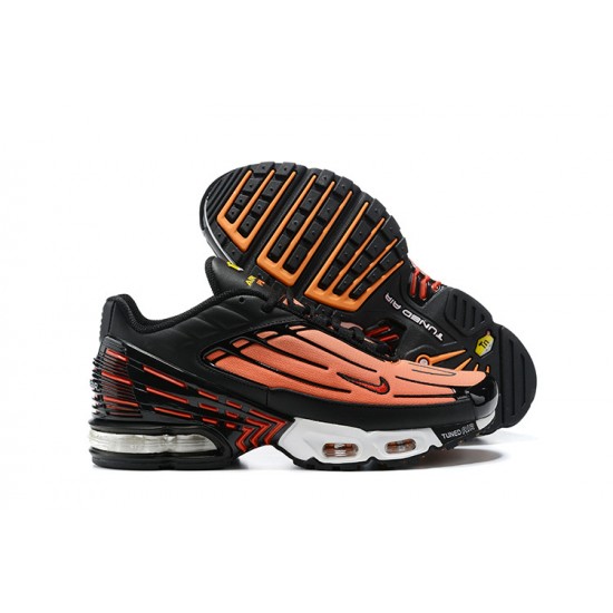 Men Nike Air Max Plus 3 Orange Black CD7005-001 Running Shoes