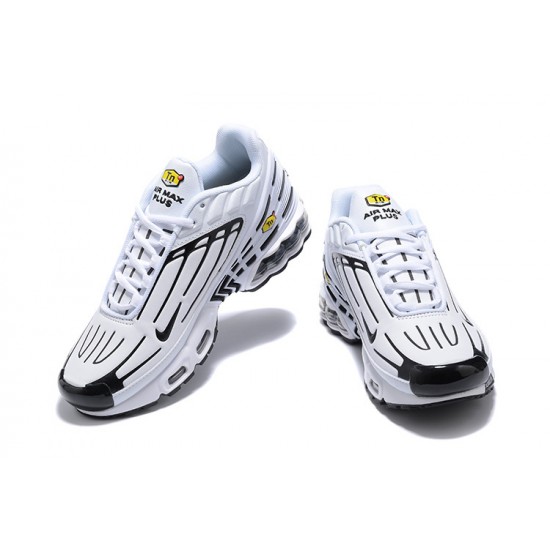 Men Nike Air Max Plus 3 White Black CK6716-100 Running Shoes