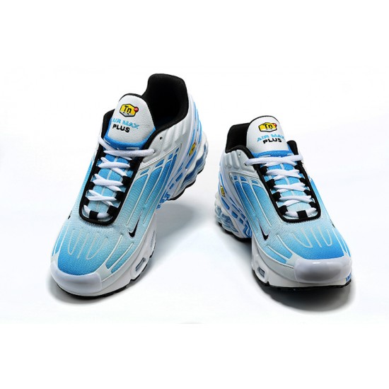 Men Nike Air Max Plus 3 White Blue CK6715-100 Running Shoes