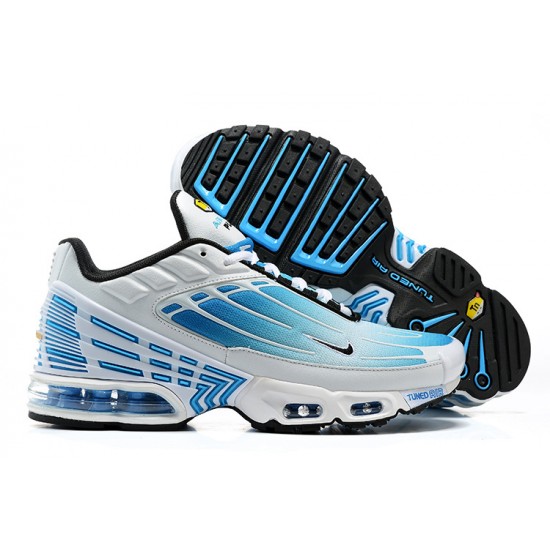 Men Nike Air Max Plus 3 White Blue CK6715-100 Running Shoes