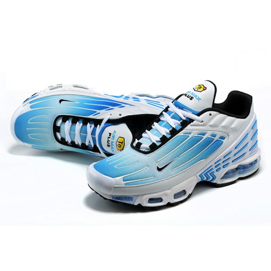 Men Nike Air Max Plus 3 White Blue CK6715-100 Running Shoes