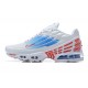 Men Nike Air Max Plus 3 White Blue and Red Running Shoes