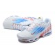 Men Nike Air Max Plus 3 White Blue and Red Running Shoes