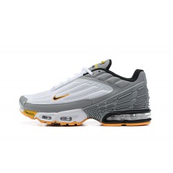 Men Nike Air Max Plus 3 White Grey and Orange Running Shoes