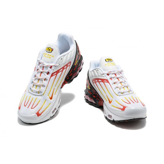 Men Nike Air Max Plus 3 White Red DX9263-100 Running Shoes