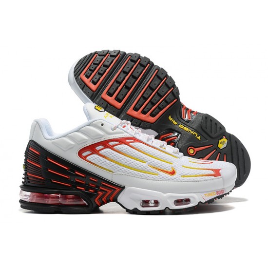 Men Nike Air Max Plus 3 White Red DX9263-100 Running Shoes