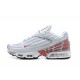 Men Nike Air Max Plus 3 White Red and Silver Running Shoes