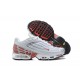 Men Nike Air Max Plus 3 White Red and Silver Running Shoes