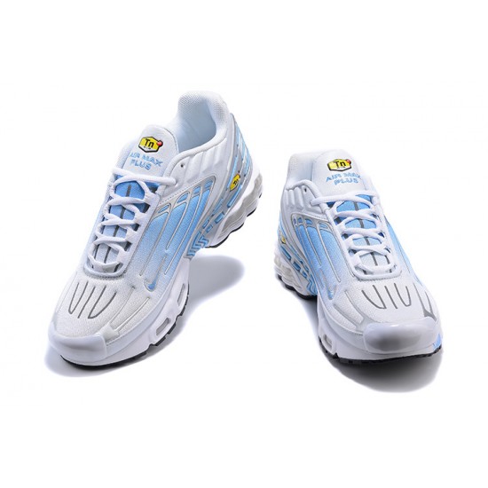 Men Nike Air Max Plus 3 White Silver Running Shoes