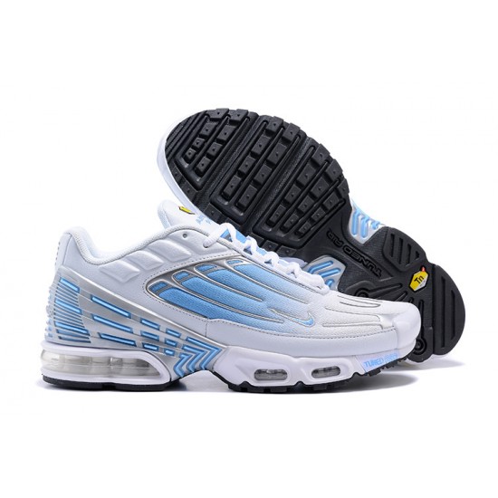 Men Nike Air Max Plus 3 White Silver Running Shoes