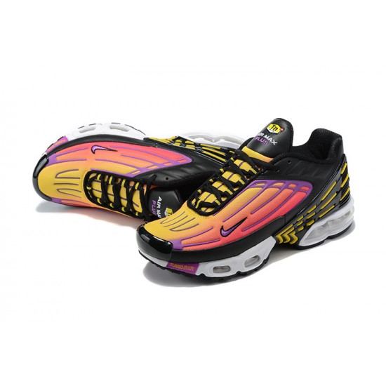 WMNS/Men Nike Air Max Plus 3 Black Yellow and Purple CJ9684-003  Running Shoes