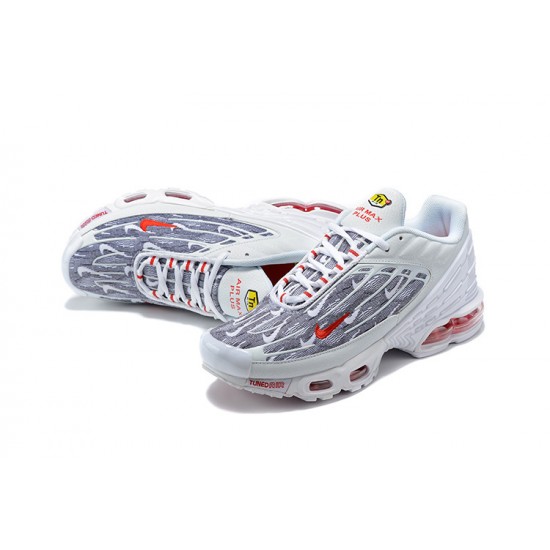 WMNS/Men Nike Air Max Plus 3 White Grey DH4107-100 Running Shoes