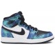 Air Jordan 1 Retro High OG PS Tie-Dye White/Black/Aurora Green CU0449 100 AJ 1 Sneakers