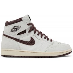 A Ma Maniére x Air Jordan 1 High OG 'Airness' Sail/Burgundy CrushDO7097 100 AJ 1 Sneakers